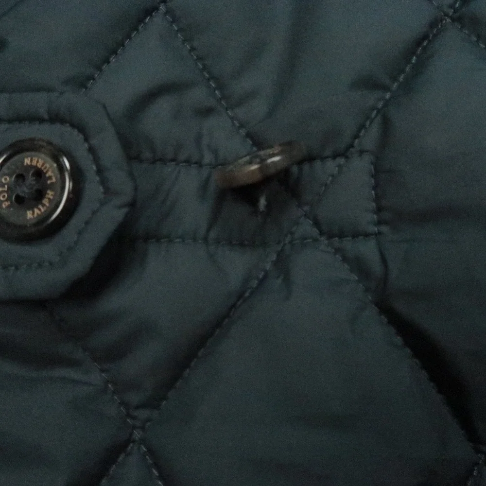 Polo Ralph Lauren Vest Mens XL Blue‎ Diamond Quilted Insulated Full Zip Pockets